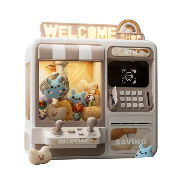 2 in 1 Doll Catcher ATM Claw Machine