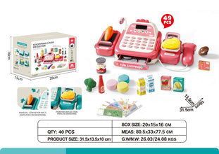 Kids Pretend Play Shopping Cash Register 49 Pcs