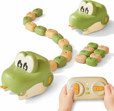 Magnetic Snake Game Toy Eating Itself, Remote Control Eating Snake Toys with Sound and Light, Interactive Parent-Child Competitive Game Race Car Toy for Kids Boys Girls