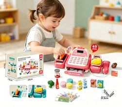 Kids Pretend Play Shopping Cash Register 49 Pcs