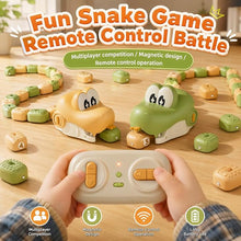 Magnetic Snake Game Toy Eating Itself, Remote Control Eating Snake Toys with Sound and Light, Interactive Parent-Child Competitive Game Race Car Toy for Kids Boys Girls