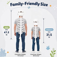 Dinosaur Skeleton Costume for Kids, Cozy Plush 3D Dino Toy Skull & Spine, Dinosaur Outfit for Halloween Cosplay Props