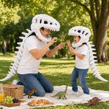 Dinosaur Skeleton Costume for Kids, Cozy Plush 3D Dino Toy Skull & Spine, Dinosaur Outfit for Halloween Cosplay Props