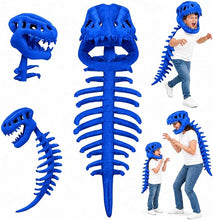Dinosaur Skeleton Costume for Kids, Cozy Plush 3D Dino Toy Skull & Spine, Dinosaur Outfit for Halloween Cosplay Props