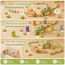 Magnetic Snake Game Toy Eating Itself, Remote Control Eating Snake Toys with Sound and Light, Interactive Parent-Child Competitive Game Race Car Toy for Kids Boys Girls