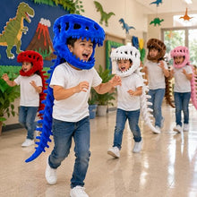 Dinosaur Skeleton Costume for Kids, Cozy Plush 3D Dino Toy Skull & Spine, Dinosaur Outfit for Halloween Cosplay Props