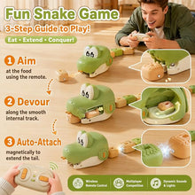 Magnetic Snake Game Toy Eating Itself, Remote Control Eating Snake Toys with Sound and Light, Interactive Parent-Child Competitive Game Race Car Toy for Kids Boys Girls
