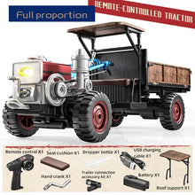 JJRC Vintage Proportional RC Tractor Model with Trailer