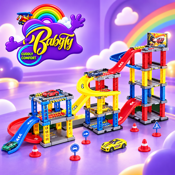 69 Pcs DIY Car Racing Track Playset