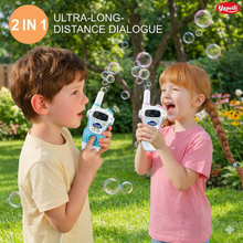 2Pcs Rechargeable Bubble Blower Walkie Talkie