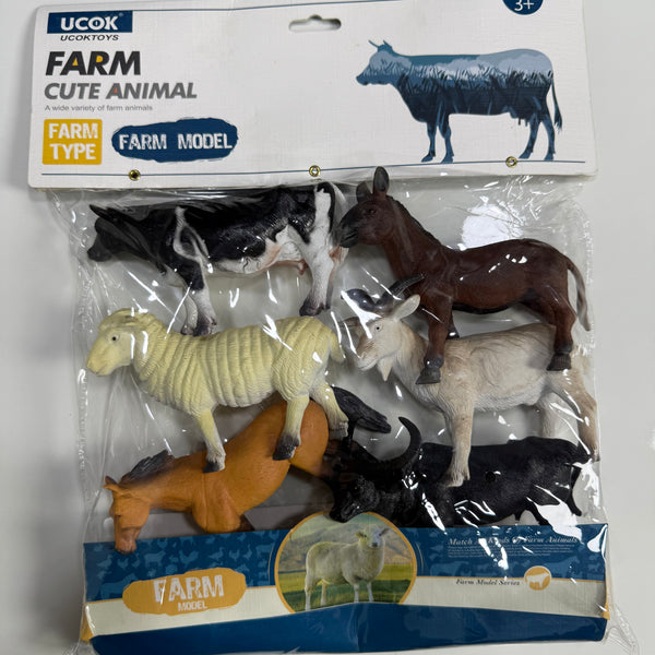 Farm Animals Action Figures Set