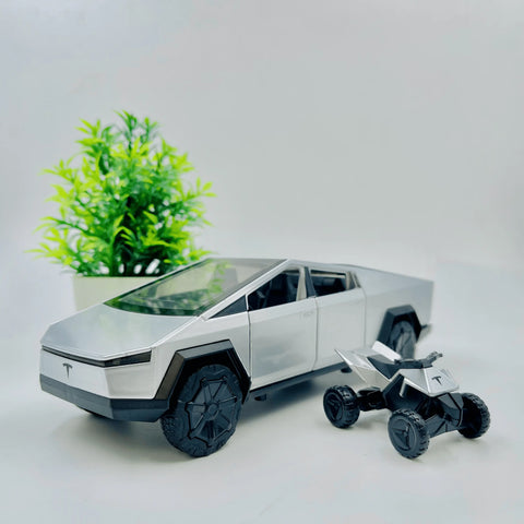 Tesla Cyber Truck With Bike and Station 1/24