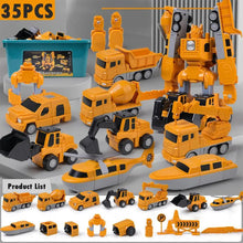 Magnetic Transform Engineering Car Assembled Toys - 35 PCS