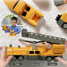 Magnetic Transform Engineering Car Assembled Toys - 35 PCS